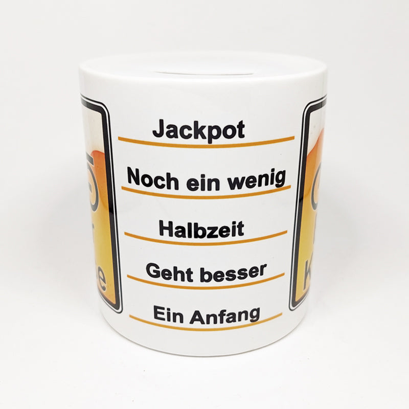 Keramik Spardose - Bierkasse V1